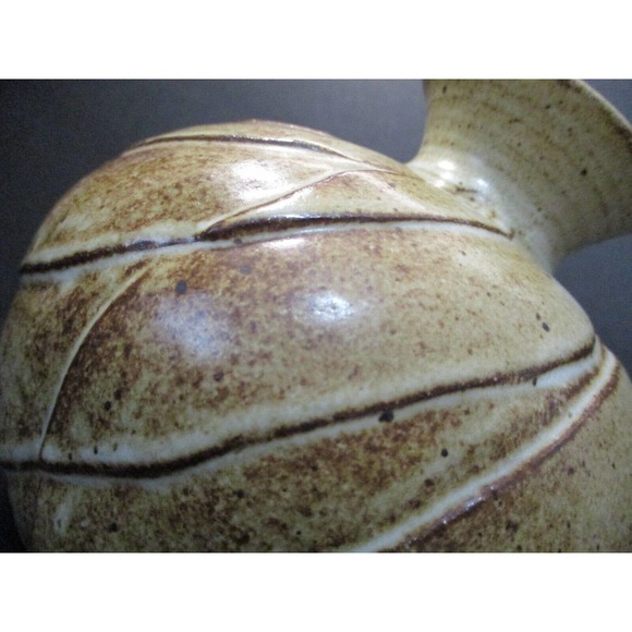Signed Loy Liu 2006 Glazed Stoneware Studio Pottery Raised Layers Well Crafted - Picture 6 of 11